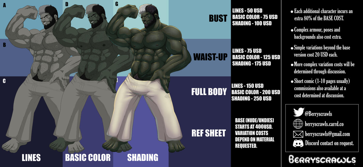 Commission Price Sheet